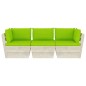 vidaXL Garten-Palettensofa 3-Sitzer mit Kissen Fichtenholz vidaXL Garten-Palettensofa 3-Sitzer mit Kissen Fichtenholz