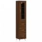 Highboard Braun Eichen-Optik 34,5x34x180 cm Holzwerkstoff Highboard Braun Eichen-Optik 34,5x34x180 cm Holzwerkstoff