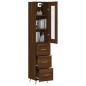 Highboard Braun Eichen-Optik 34,5x34x180 cm Holzwerkstoff Highboard Braun Eichen-Optik 34,5x34x180 cm Holzwerkstoff