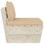 Garten-Paletten-Mittelsofa mit Kissen Imprägniertes Fichtenholz Garten-Paletten-Mittelsofa mit Kissen Imprägniertes Fichtenholz