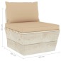 Garten-Paletten-Mittelsofa mit Kissen Imprägniertes Fichtenholz Garten-Paletten-Mittelsofa mit Kissen Imprägniertes Fichtenholz