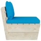Garten-Paletten-Mittelsofa mit Kissen Imprägniertes Fichtenholz Garten-Paletten-Mittelsofa mit Kissen Imprägniertes Fichtenholz