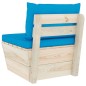 Garten-Paletten-Mittelsofa mit Kissen Imprägniertes Fichtenholz Garten-Paletten-Mittelsofa mit Kissen Imprägniertes Fichtenholz