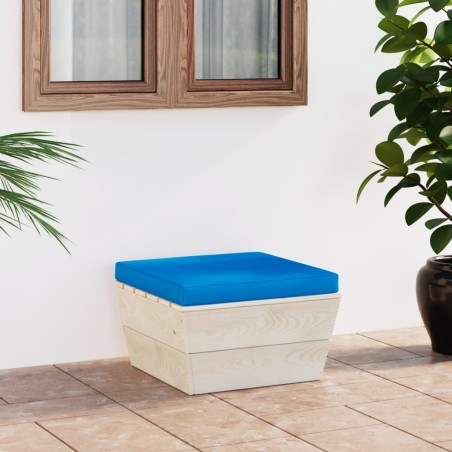 vidaXL Garten-Paletten-Hocker mit Kissen Imprägniertes Fichtenholz 