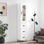 Highboard Hochglanz-Weiß 34,5x34x180 cm Holzwerkstoff Highboard Hochglanz-Weiß 34,5x34x180 cm Holzwerkstoff