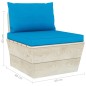 Garten-Palettensofa 3-Sitzer mit Kissen Fichtenholz Garten-Palettensofa 3-Sitzer mit Kissen Fichtenholz