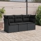 vidaXL 3-tlg. Garten-Sofagarnitur mit Kissen Schwarz Poly Rattan vidaXL 3-tlg. Garten-Sofagarnitur mit Kissen Schwarz Poly Rattan