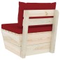 vidaXL Garten-Paletten-Mittelsofa mit Kissen Imprägniertes Fichtenholz vidaXL Garten-Paletten-Mittelsofa mit Kissen Imprägniertes Fichtenholz
