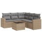 vidaXL 6-tlg. Garten-Sofagarnitur mit Kissen Beige Poly Rattan vidaXL 6-tlg. Garten-Sofagarnitur mit Kissen Beige Poly Rattan