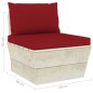 vidaXL Garten-Paletten-Mittelsofa mit Kissen Imprägniertes Fichtenholz vidaXL Garten-Paletten-Mittelsofa mit Kissen Imprägniertes Fichtenholz