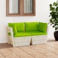 vidaXL Garten-Palettensofa 2-Sitzer mit Kissen Fichtenholz vidaXL Garten-Palettensofa 2-Sitzer mit Kissen Fichtenholz