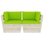 vidaXL Garten-Palettensofa 2-Sitzer mit Kissen Fichtenholz vidaXL Garten-Palettensofa 2-Sitzer mit Kissen Fichtenholz