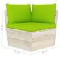 vidaXL Garten-Palettensofa 2-Sitzer mit Kissen Fichtenholz vidaXL Garten-Palettensofa 2-Sitzer mit Kissen Fichtenholz