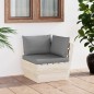 Garten-Paletten-Ecksofa mit Kissen Imprägniertes Fichtenholz Garten-Paletten-Ecksofa mit Kissen Imprägniertes Fichtenholz