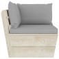 Garten-Paletten-Ecksofa mit Kissen Imprägniertes Fichtenholz Garten-Paletten-Ecksofa mit Kissen Imprägniertes Fichtenholz