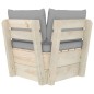 Garten-Paletten-Ecksofa mit Kissen Imprägniertes Fichtenholz Garten-Paletten-Ecksofa mit Kissen Imprägniertes Fichtenholz