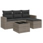 vidaXL 5-tlg. Garten-Sofagarnitur mit Kissen Grau Poly Rattan vidaXL 5-tlg. Garten-Sofagarnitur mit Kissen Grau Poly Rattan