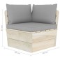 Garten-Paletten-Ecksofa mit Kissen Imprägniertes Fichtenholz Garten-Paletten-Ecksofa mit Kissen Imprägniertes Fichtenholz