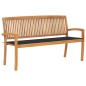 Stapelbare Gartenbank mit Auflage 159 cm Massivholz Teak Stapelbare Gartenbank mit Auflage 159 cm Massivholz Teak