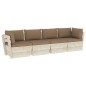 Garten-Palettensofa 4-Sitzer mit Kissen Fichtenholz Garten-Palettensofa 4-Sitzer mit Kissen Fichtenholz