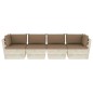 Garten-Palettensofa 4-Sitzer mit Kissen Fichtenholz Garten-Palettensofa 4-Sitzer mit Kissen Fichtenholz