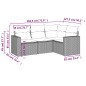 vidaXL 4-tlg. Garten-Sofagarnitur mit Kissen Grau Poly Rattan vidaXL 4-tlg. Garten-Sofagarnitur mit Kissen Grau Poly Rattan