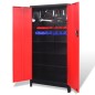 vidaXL Werkzeugschrank mit 2 Türen Stahl 90x40x180 cm Schwarz/Rot vidaXL Werkzeugschrank mit 2 Türen Stahl 90x40x180 cm Schwarz/Rot