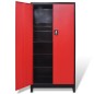 vidaXL Werkzeugschrank mit 2 Türen Stahl 90x40x180 cm Schwarz/Rot vidaXL Werkzeugschrank mit 2 Türen Stahl 90x40x180 cm Schwarz/Rot
