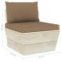 Garten-Palettensofa 4-Sitzer mit Kissen Fichtenholz Garten-Palettensofa 4-Sitzer mit Kissen Fichtenholz