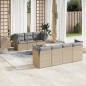 vidaXL 8-tlg. Garten-Sofagarnitur mit Kissen Beige Poly Rattan vidaXL 8-tlg. Garten-Sofagarnitur mit Kissen Beige Poly Rattan