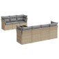 vidaXL 8-tlg. Garten-Sofagarnitur mit Kissen Beige Poly Rattan vidaXL 8-tlg. Garten-Sofagarnitur mit Kissen Beige Poly Rattan