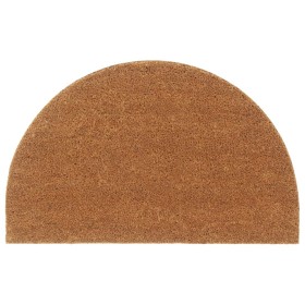 vidaXL Fußmatte Natur Halbrund 50x80 cm Kokosfaser Getuftet