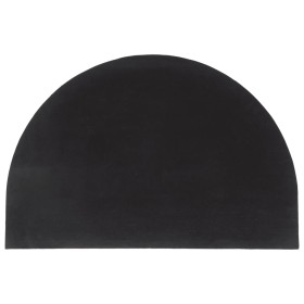 vidaXL Fußmatte Natur Halbrund 60x90 cm Kokosfaser Getuftet