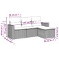 vidaXL 4-tlg. Garten-Sofagarnitur mit Kissen Beige Poly Rattan vidaXL 4-tlg. Garten-Sofagarnitur mit Kissen Beige Poly Rattan