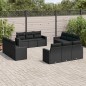 vidaXL 12-tlg. Garten-Sofagarnitur mit Kissen Schwarz Poly Rattan vidaXL 12-tlg. Garten-Sofagarnitur mit Kissen Schwarz Poly Rattan