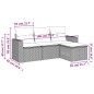 vidaXL 4-tlg. Garten-Sofagarnitur mit Kissen Beige Poly Rattan vidaXL 4-tlg. Garten-Sofagarnitur mit Kissen Beige Poly Rattan