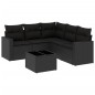 vidaXL 6-tlg. Garten-Sofagarnitur mit Kissen Schwarz Poly Rattan vidaXL 6-tlg. Garten-Sofagarnitur mit Kissen Schwarz Poly Rattan