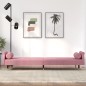 vidaXL Schlafsofa mit Kissen Rosa Samt