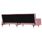 vidaXL Schlafsofa mit Kissen Rosa Samt