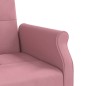 vidaXL Schlafsofa mit Kissen Rosa Samt