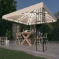 vidaXL Pavillon mit LED-Lichterkette 3x3 m Cremeweiß vidaXL Pavillon mit LED-Lichterkette 3x3 m Cremeweiß