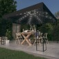 vidaXL Pavillon mit LED-Lichterkette 3x3 m Anthrazit vidaXL Pavillon mit LED-Lichterkette 3x3 m Anthrazit