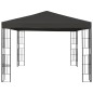 vidaXL Pavillon mit LED-Lichterkette 3x3 m Anthrazit vidaXL Pavillon mit LED-Lichterkette 3x3 m Anthrazit