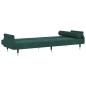 vidaXL Schlafsofa mit Kissen Dunkelgrün Samt vidaXL Schlafsofa mit Kissen Dunkelgrün Samt