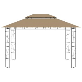 vidaXL Pavillon 4x3x2,7 m Taupe 160 g/m²