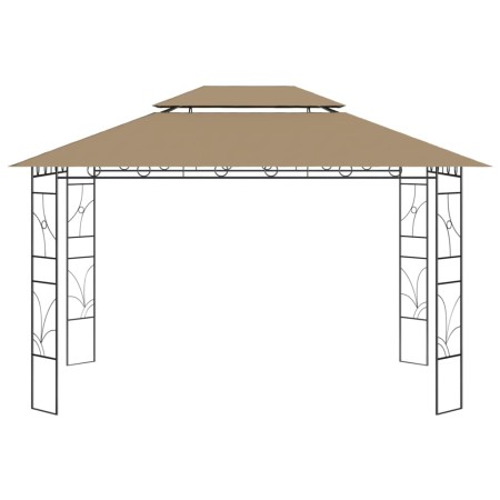 vidaXL Pavillon 4x3x2,7 m Taupe 160 g/m²