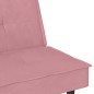 vidaXL Schlafsofa mit Getränkehaltern Rosa Samt vidaXL Schlafsofa mit Getränkehaltern Rosa Samt