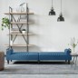 vidaXL Schlafsofa mit Armlehnen Blau Samt vidaXL Schlafsofa mit Armlehnen Blau Samt