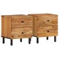 vidaXL Nachttische 2 Stk. 40x33x46 cm Massivholz Akazie vidaXL Nachttische 2 Stk. 40x33x46 cm Massivholz Akazie