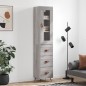 Highboard Grau Sonoma 34,5x34x180 cm Holzwerkstoff Highboard Grau Sonoma 34,5x34x180 cm Holzwerkstoff
